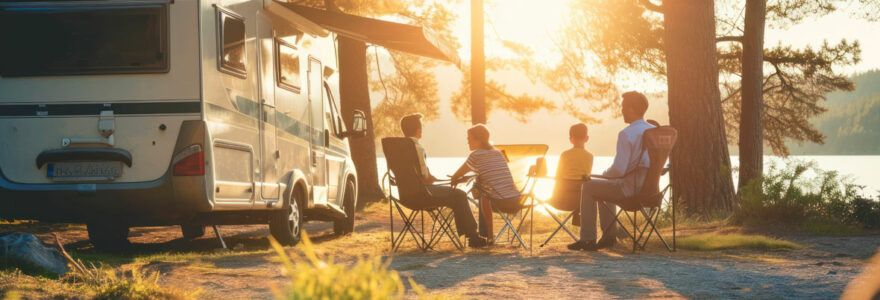 camping familial en bord de mer